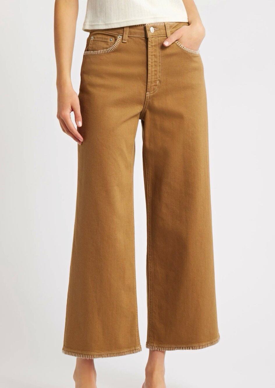 Rails Getty High Waist Crop Wide Leg Jeans Size 30